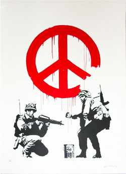 Banksy, CND Soldiers (2005) - Opera all'asta per Kiev