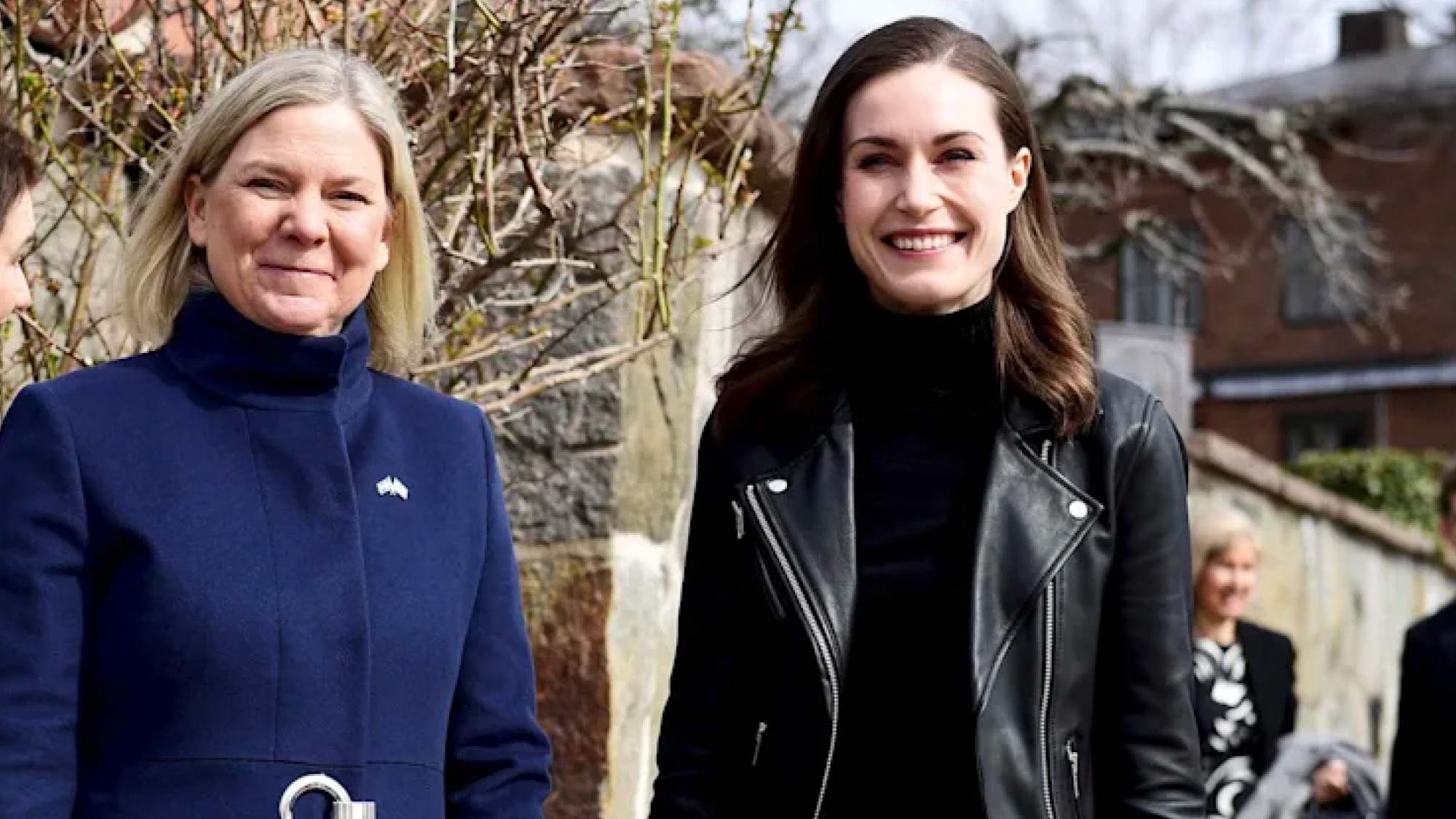 La premier svedese Magdalena Andersson incontra la sua omologa finlandese, Sanna Marin, in visita ufficiale a Stoccolma