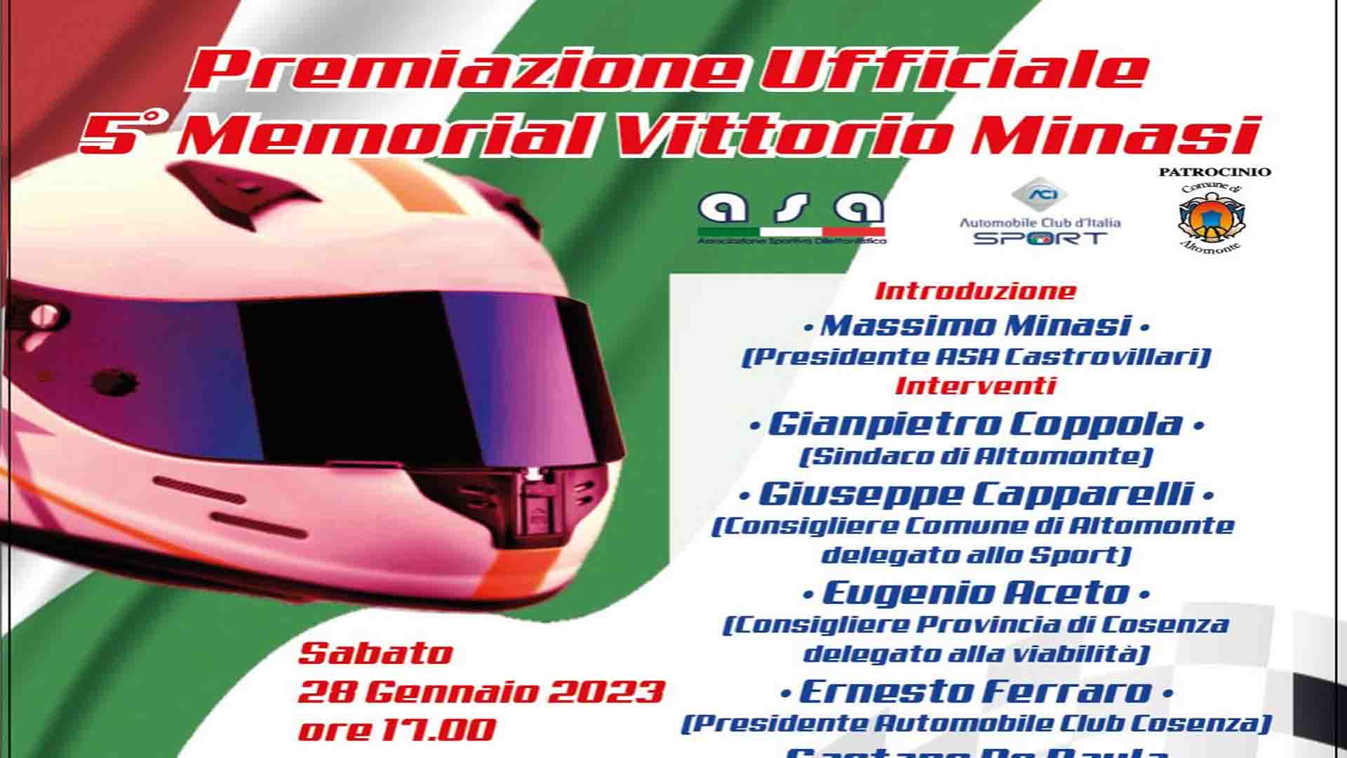 Premiazione 5° Memorial Vittorio Minasi