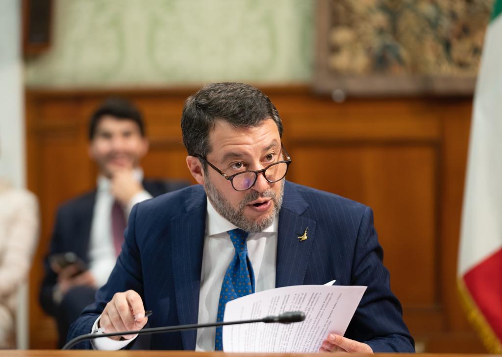 Il ministro Salvini, manovra