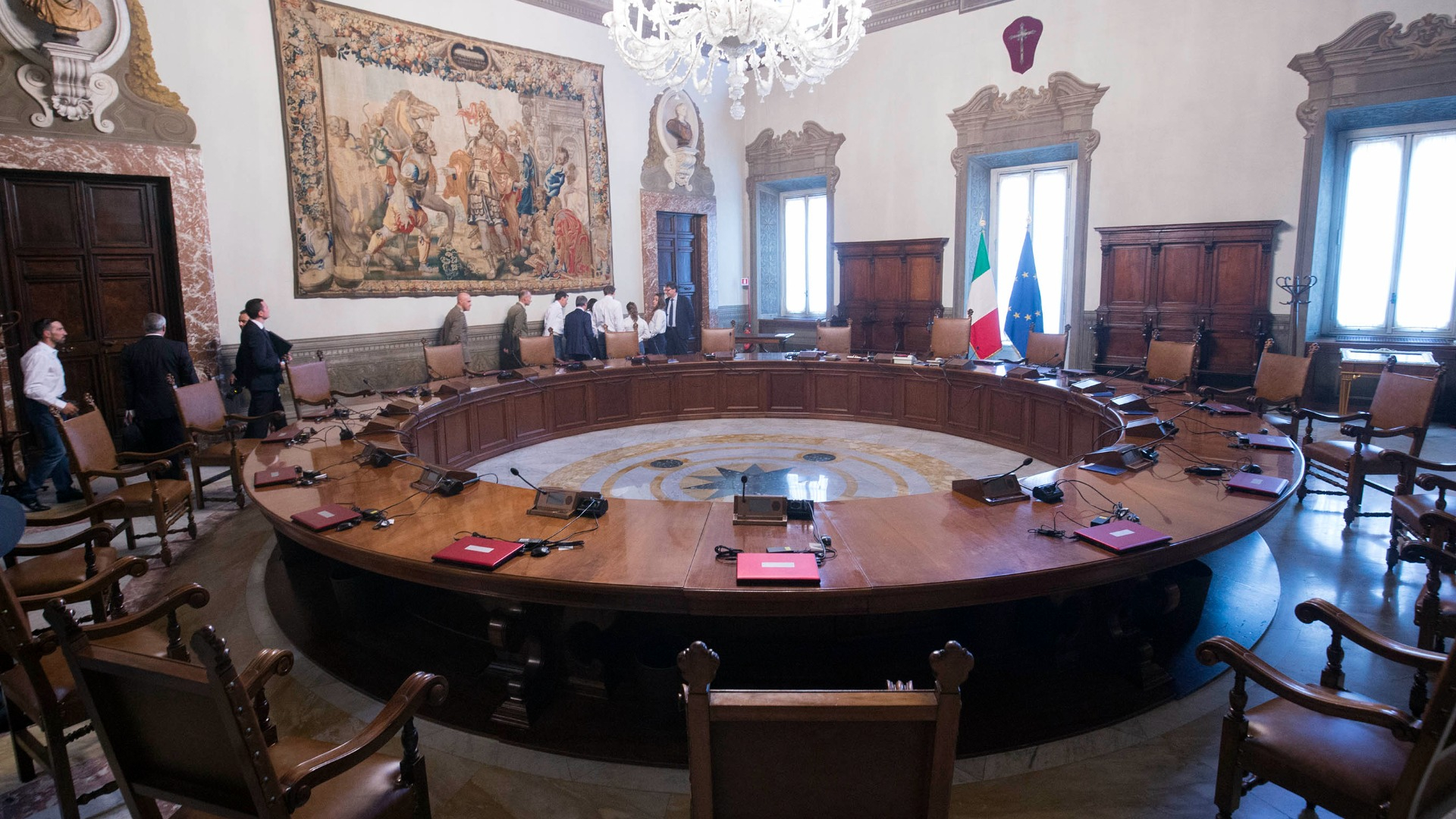 La Sala del Consiglio dei Ministri Piano Mattei