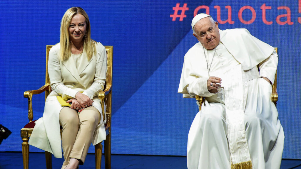 Giorgia Meloni e Papa Francesco