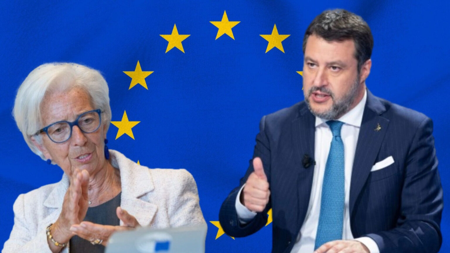 Matteo Salvini contro il rialzo dei tassi annunciato da Lagarde