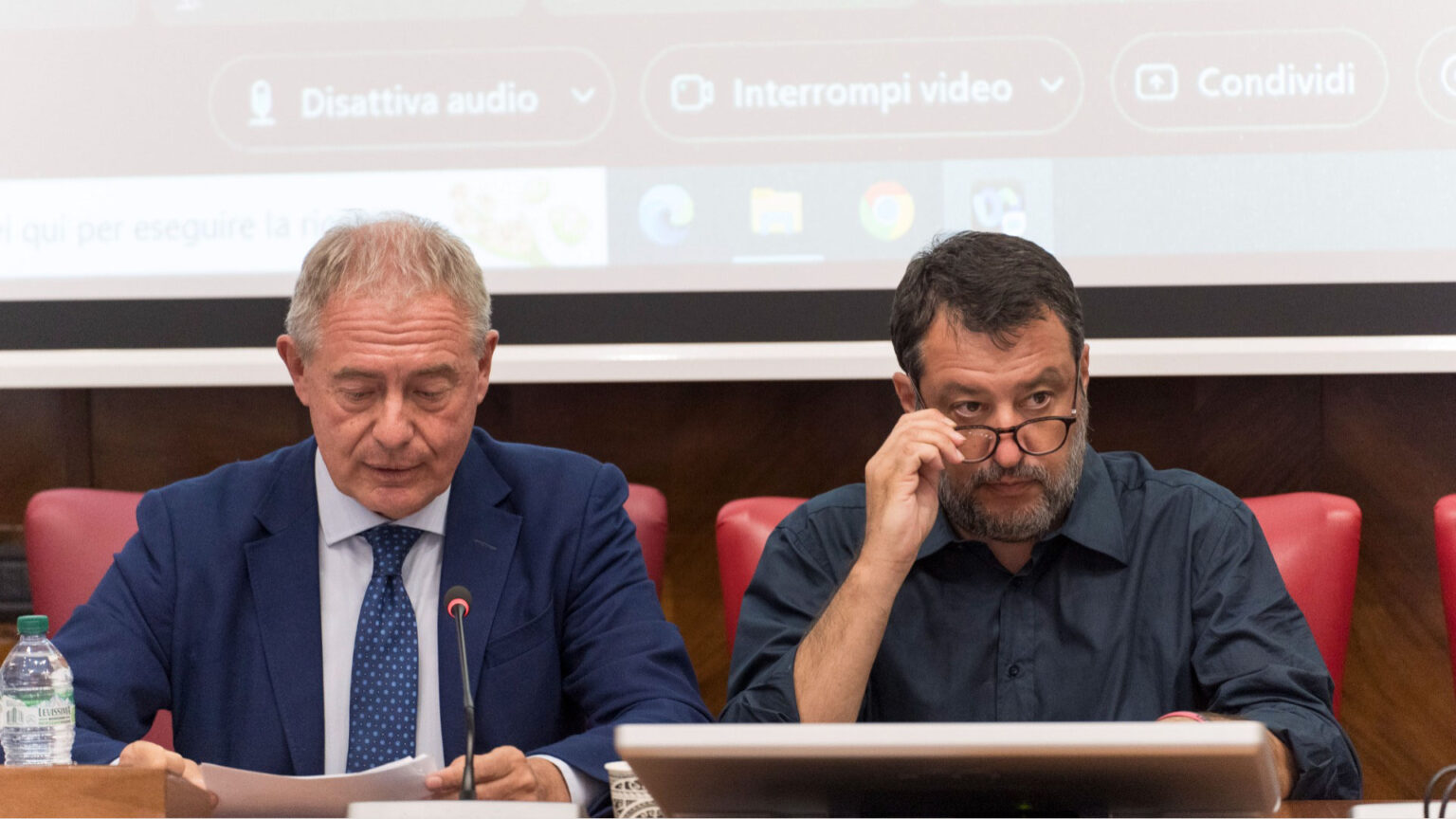 Adolfo Urso e Matteo Salvini