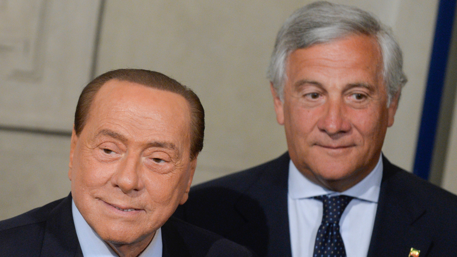 Silvio Berlusconi e Antonio Tajani di Forza Italia