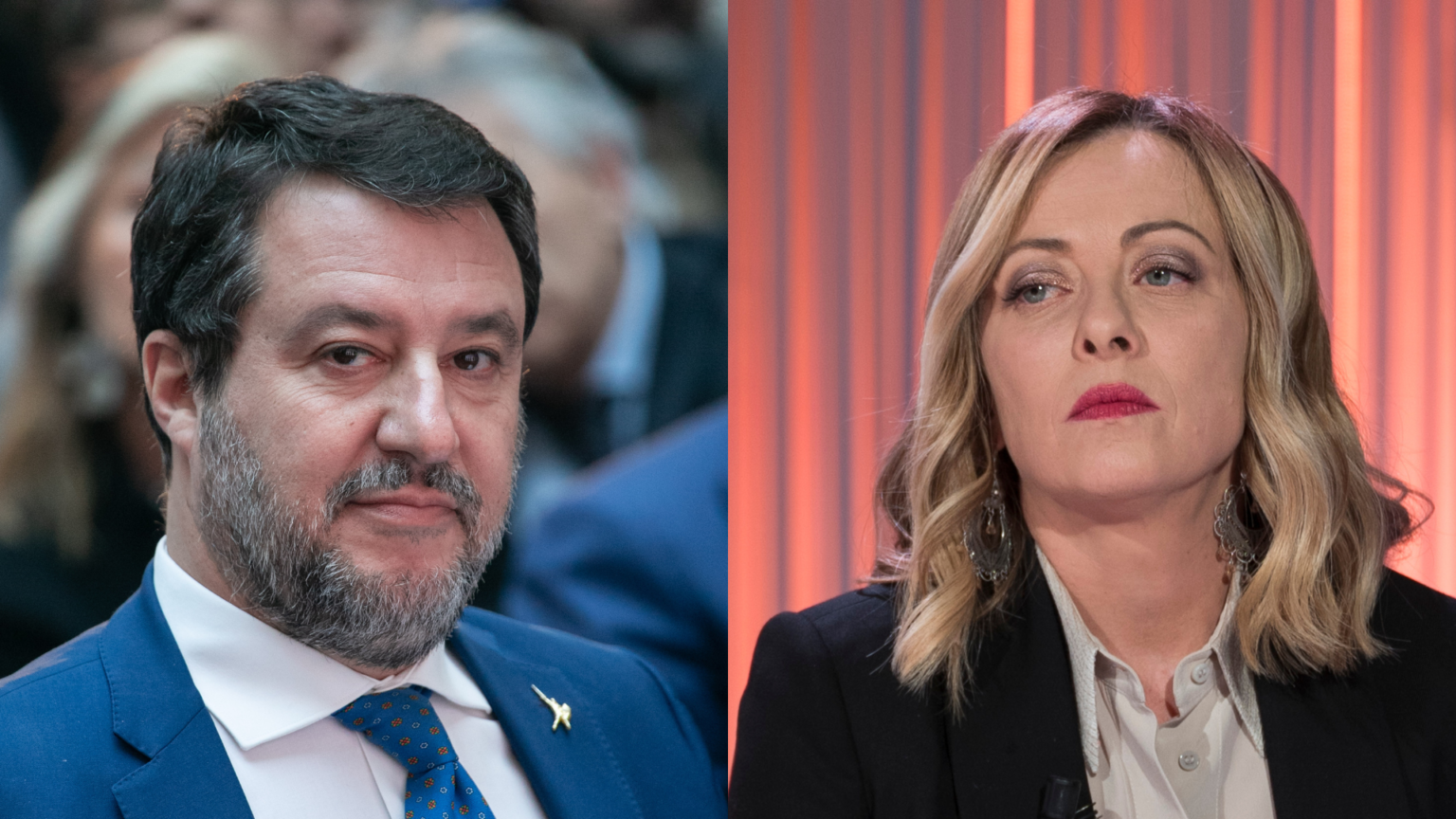 Matteo Salvini (Lega) e Giorgia Meloni (FdI)