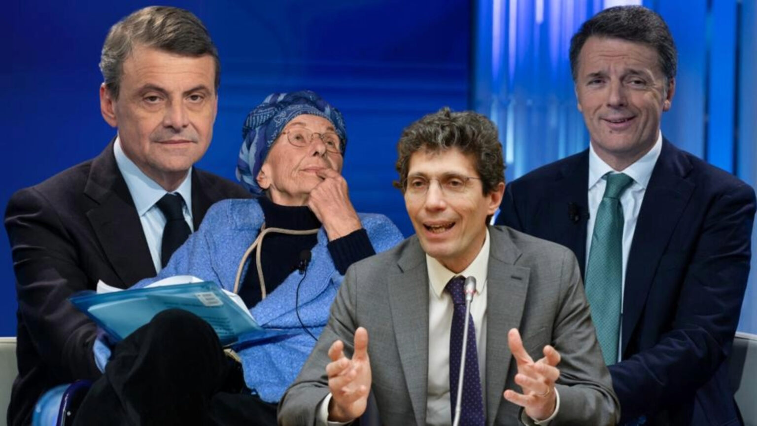 Carlo Calenda, Emma Bonino, Riccardo Magi e Matteo Renzi