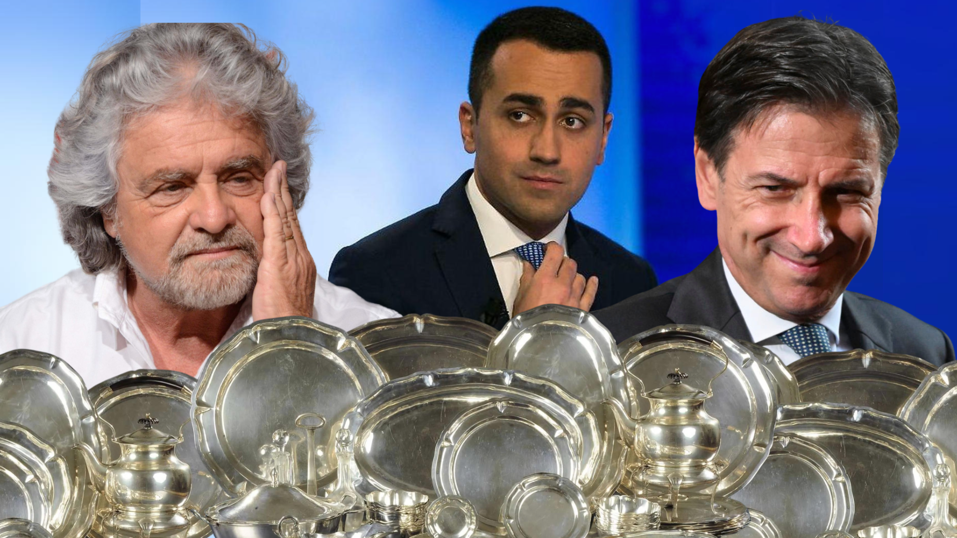 Di Maio, Grillo, Conte