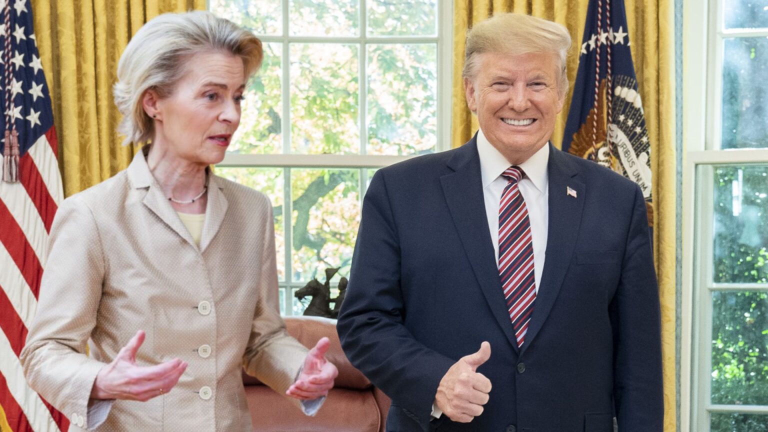Dazi, Ursula Von der Leyen e Donald Trump