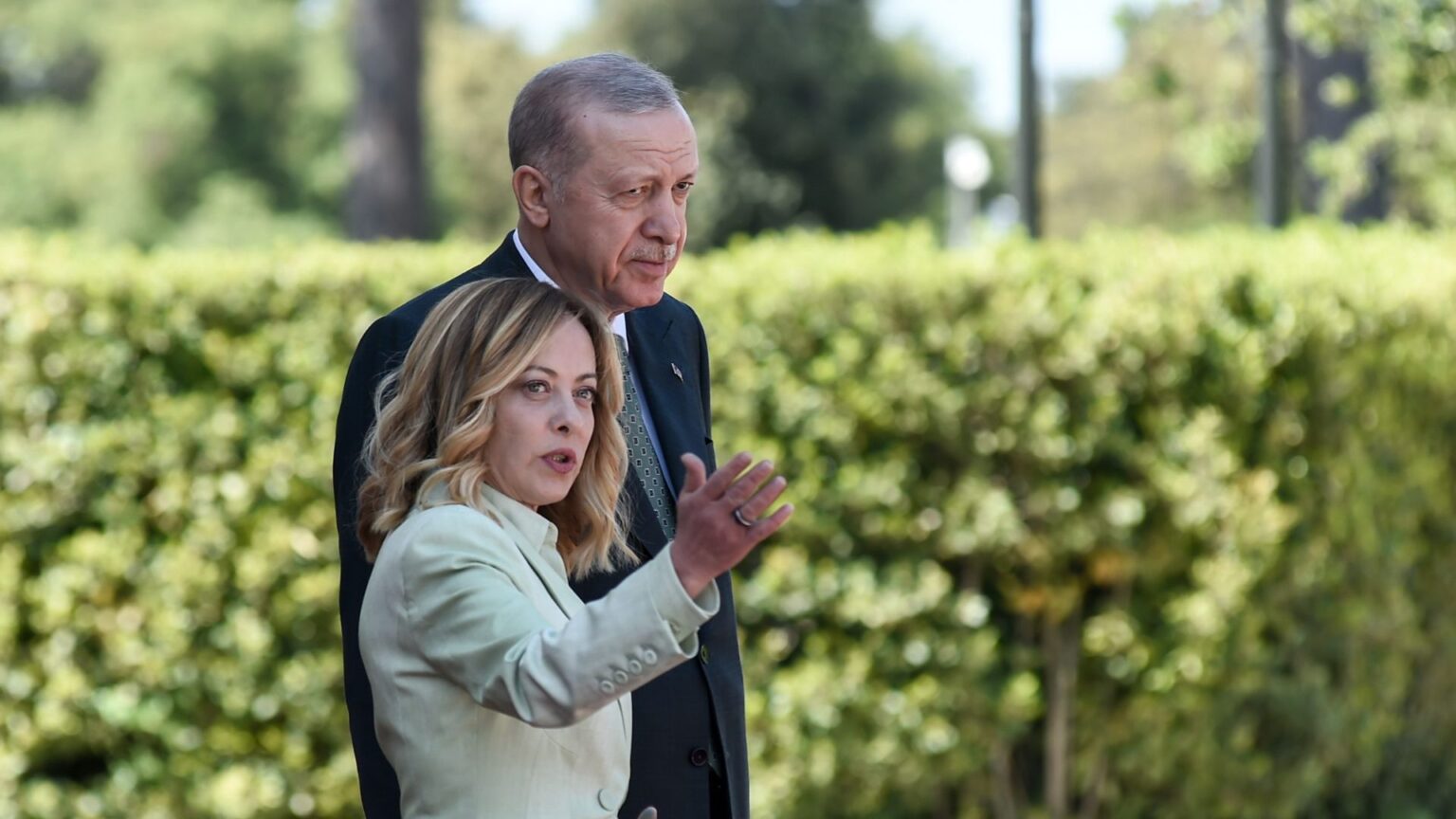 Giorgia Meloni e Reccep Tayyip Erdogan