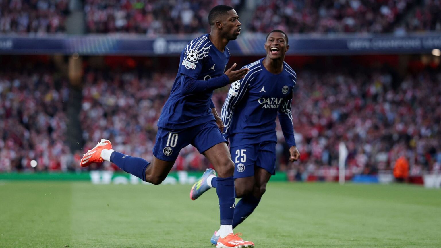 Champions League, il gol di Dembelè decide Arsenal-Psg