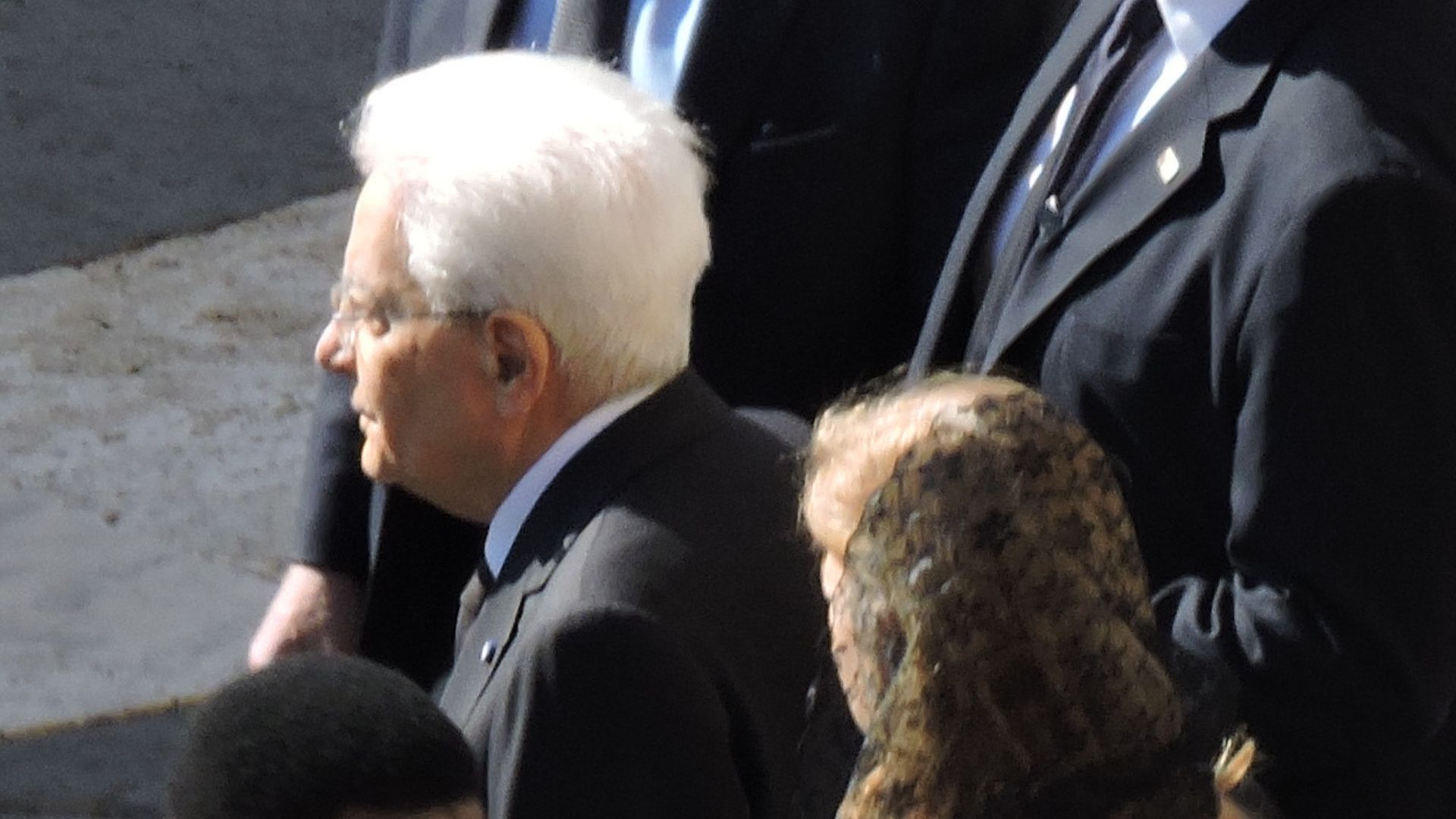 Il Presidente della Repubblica, Sergio Mattarella, al funerale di Papa Francesco