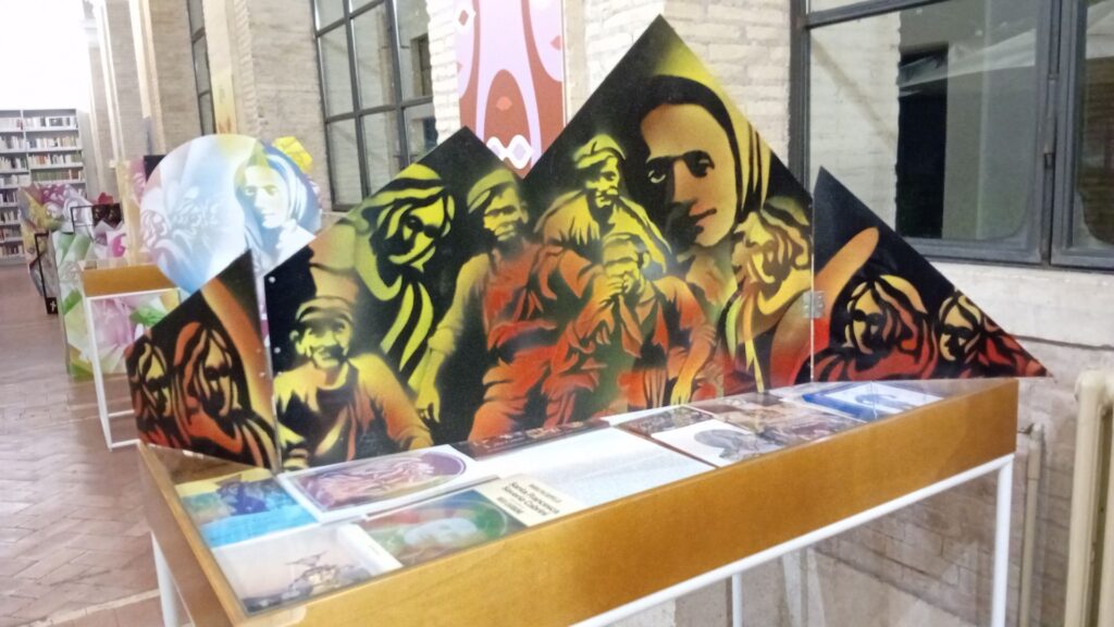 Il Giubileo delle Migrazioni, l'arte di Meo Carbone incontra l'anima di Santa Francesca Cabrini 6 Madre Cabrini e Angeli vegliano sui lavoratori in pausa