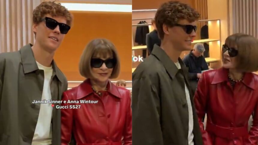 Jannik Sinner e Anne Wintour alla MFW