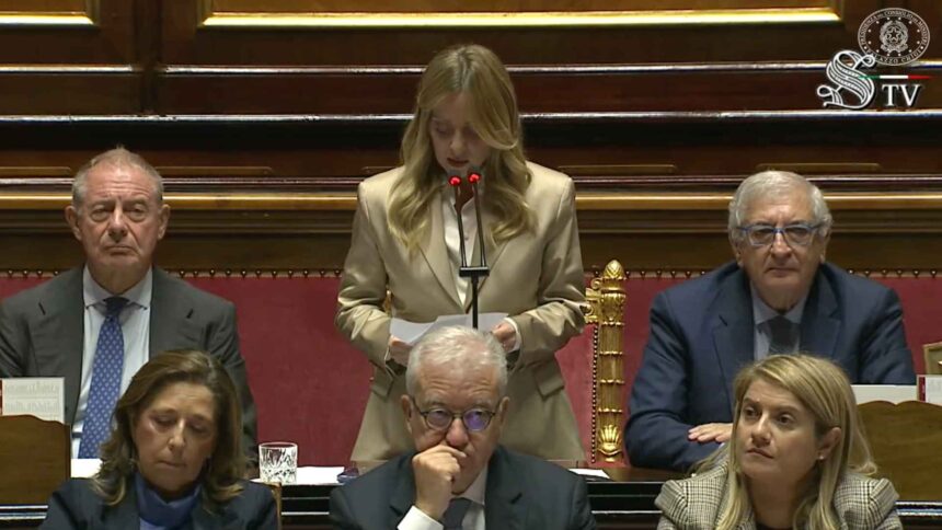 Giorgia Meloni al Senato