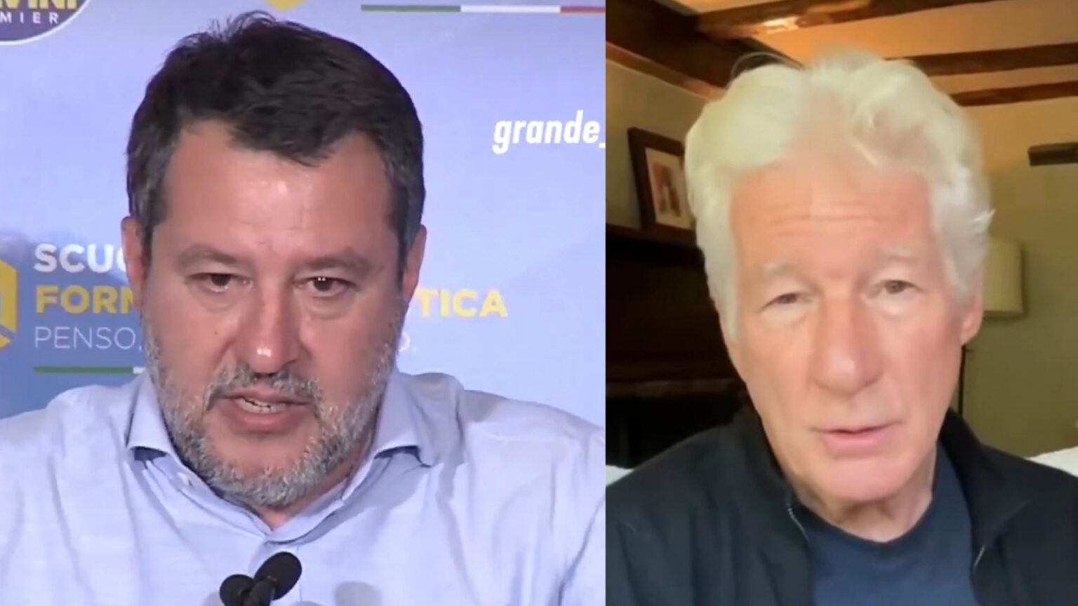 Matteo Salvini risponde a Richard Gere