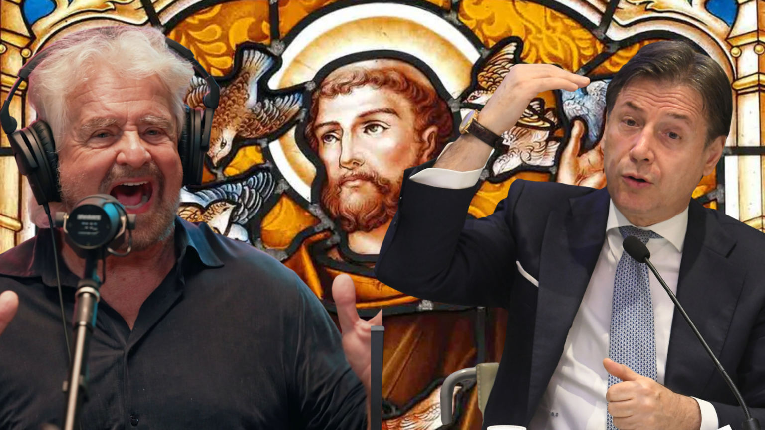 San Francesco, Beppe Grillo, Giuseppe Conte