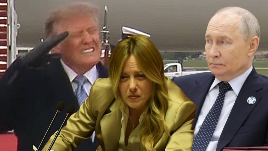 Giorgia Meloni, Donald Trump, Vladimir Putin