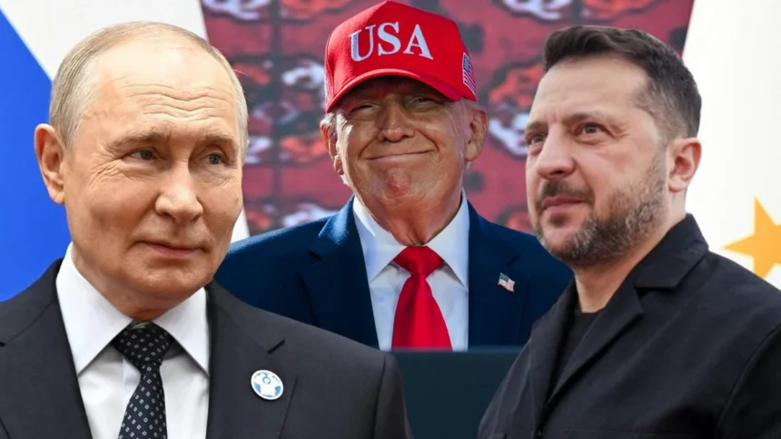 Vladimir Putin, Volodymyr Zelensky, Donald Trump