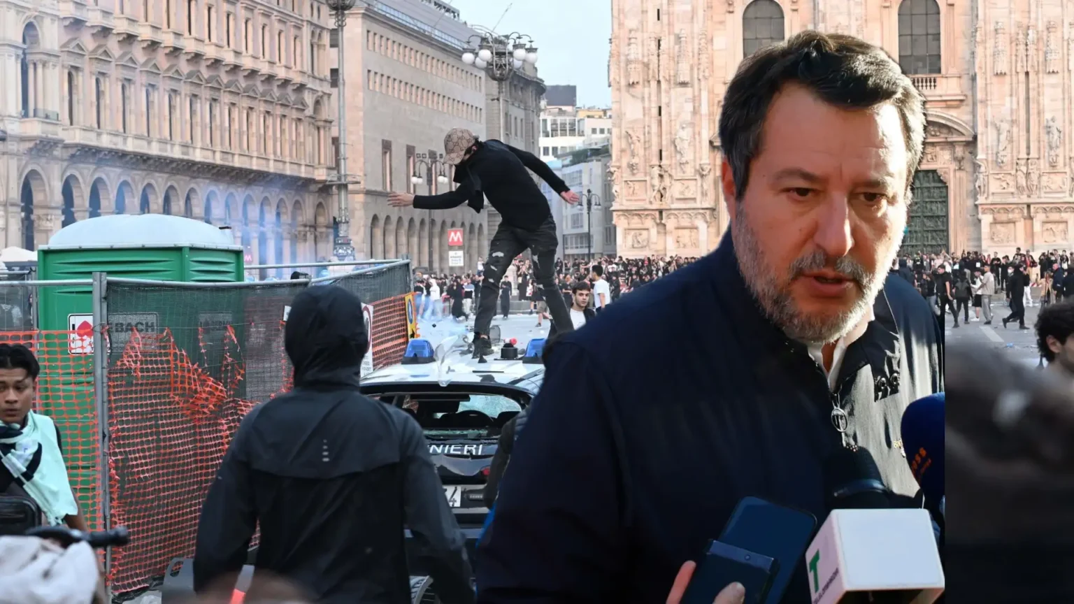 Scontri a Milano, Salvini: “Leviamo i contributi ai genitori dei teppisti”