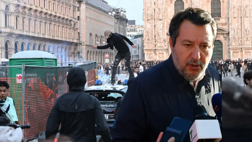 Scontri a Milano, Salvini: “Leviamo i contributi ai genitori dei teppisti”